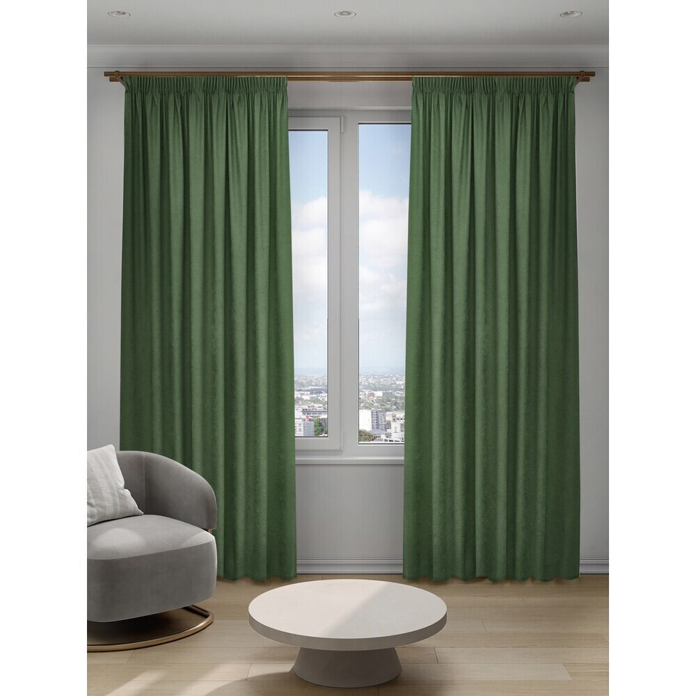 original-4966.jpg Штора канвас зеленая 200х280 см Decofest Софи (153.735) — изображение 1