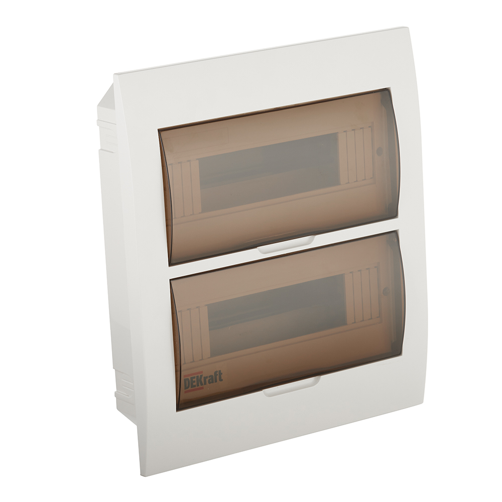 original-4984.jpg Щит распределительный встраиваемый Dekraft ЩРВ-П-24 пластиковый IP41 345х300х100 мм 24 модуля — изображение 1