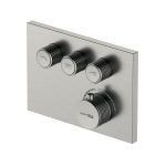 Смеситель для душа встраиваемый WasserKraft Wern термостатический с переключателем без лейки никель (4258 Thermo)