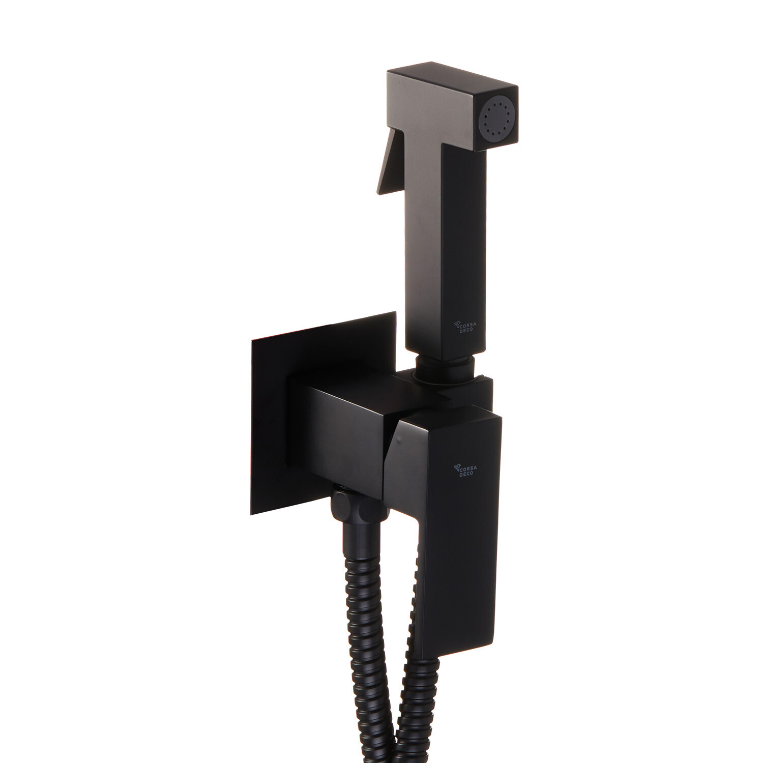 original-4998.jpg Смеситель с гигиеническим душем встраиваемый Corsa Deco со скрытой частью в комплекте черный (HF002B) — изображение 1