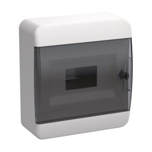 Щит распределительный навесной IEK Tekfor ЩРН-П-8 пластиковый IP41 240х218х102 мм 8 модулей прозрачная дверь