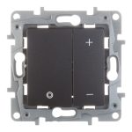 Диммер Legrand Etika двухклавишный встраиваемый антрацит нажимной (672618)