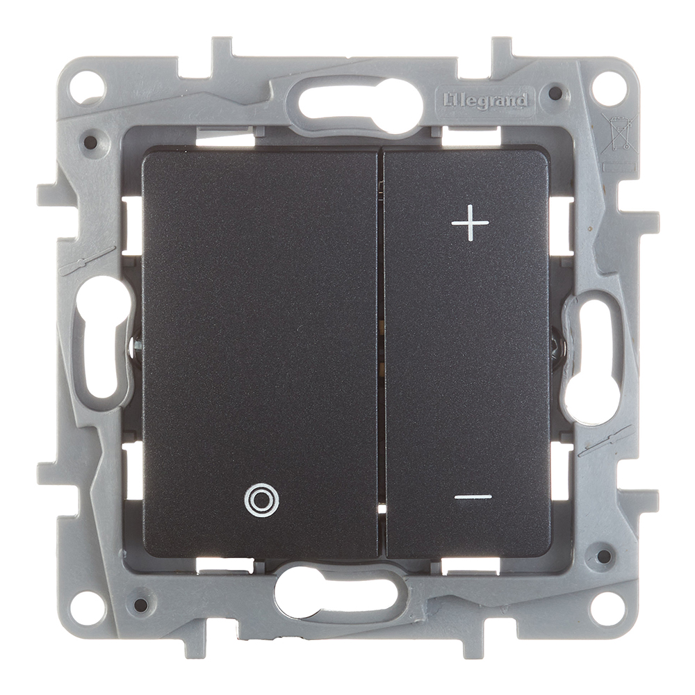 original-5062.jpg Диммер Legrand Etika двухклавишный встраиваемый антрацит нажимной (672618) — изображение 1