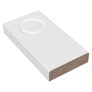 Наличник банкетка Норра 85х22х160 мм эмаль белый фигурный (1 шт.)