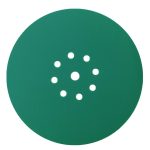 Диск шлифовальный КМ Green Film d225 мм P320 на липучку пленочная основа (3 шт.)