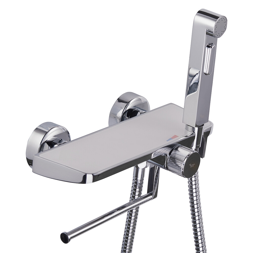 original-5376.jpg Смеситель с гигиеническим душем Corsa Deco с держателем хром (HF007W) — изображение 1