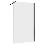 Душевая перегородка Abber Immer Offen черная 120х200 см стекло прозрачное 6 мм (AG61120B)