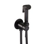 Смеситель с гигиеническим душем встраиваемый Corsa Deco со скрытой частью в комплекте черный (HF001B)