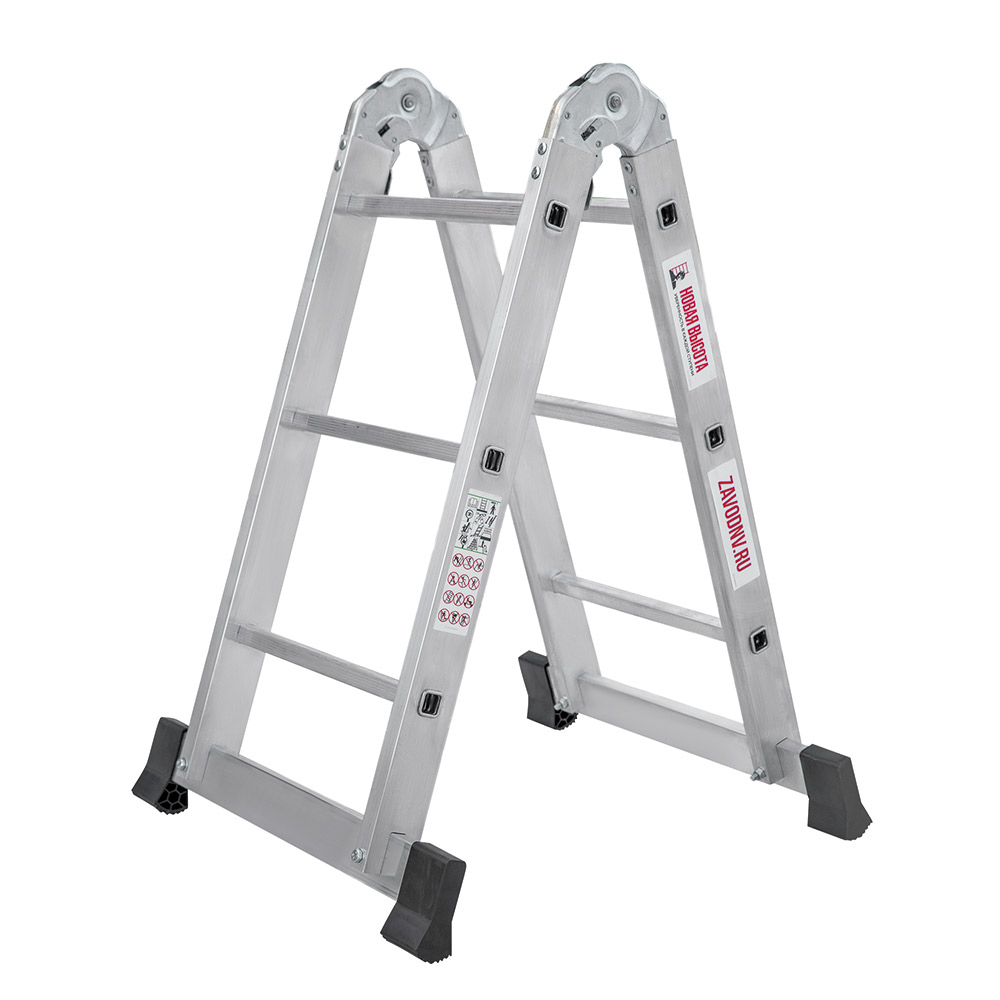 original-5495.jpg Лестница алюминиевая шарнирная двухсекционная 3 ступени Новая высота бытовая — изображение 1