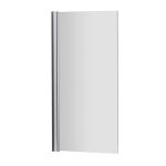 Шторка на ванну распашная 80х140х0,6 см профиль серебро WasserKraft Berkel 48P (48P01-80)