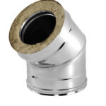 Отвод Вулкан V50R 45° х d120х220 мм с изоляцией AISI 321/304