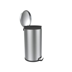 Ведро для мусора Primanova с крышкой 40 л нержавеющая сталь хром с педалью
