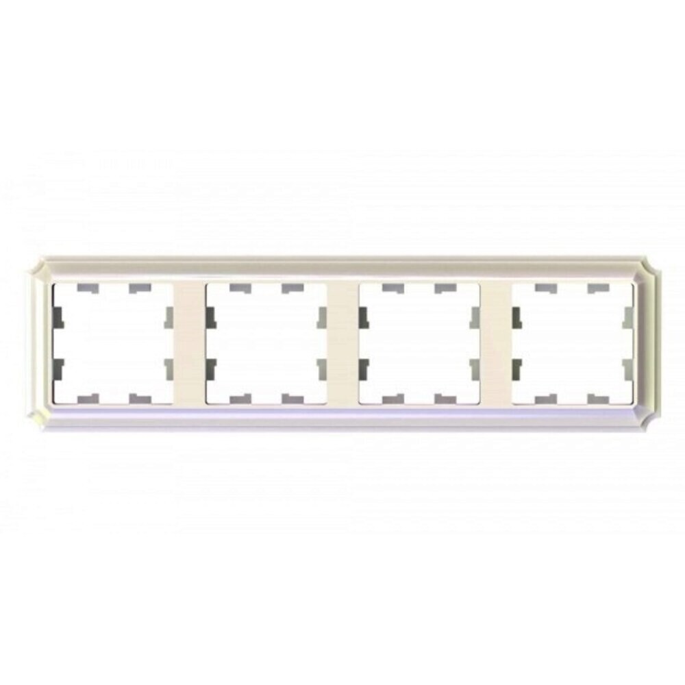 original-5819.jpg Рамка Systeme Electric AtlasDesign Antique четырехместная жемчуг (ATN100404) — изображение 1