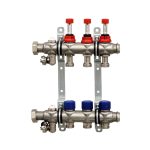Коллекторная группа с расходомерами Elsen 1 ВР(г) х 3 выхода 3/4 НР(ш) ЕК х 1 ВР(г)