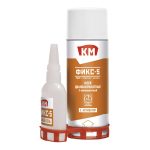 Клей цианоакрилатный КМ Фикс-5 универсальный двухкомпонентный прозрачный 200 мл+50 г