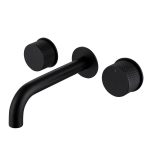 Смеситель для раковины встраиваемый Abber Wasser Kreis черный двухвентильный (AF81122B)