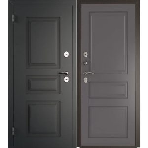 Дверь входная с терморазрывом Промет Норд левая букле графит - нубук графит 980х2050 мм