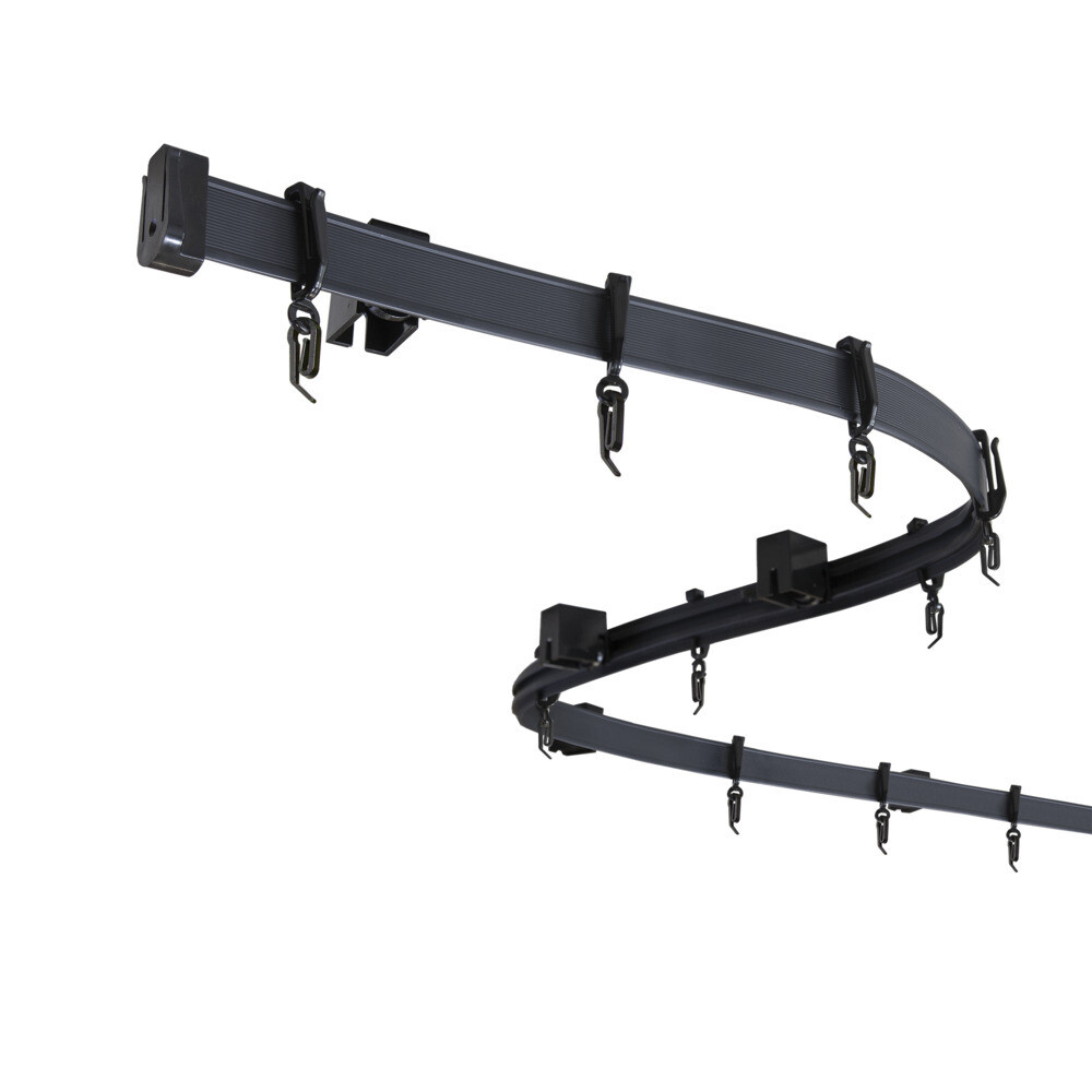 original-5941.jpg Карниз потолочный пластмассовый однорядный гибкий Лайт 350 см черный — изображение 1