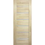 Дверь межкомнатная Флэт Лайт 900х2000 мм массив без покрытия со стеклом