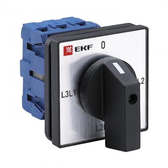 original-606.jpg Переключатель кулачковый EKF PROxima ПК-1-73 10А для вольтметра 400 В 1НО+1НЗ IP20 4P серый (pk-1-73-10) — изображение 1