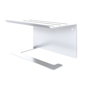 Держатель для туалетной бумаги Ulitka Unit с полкой металл белый (74104431)