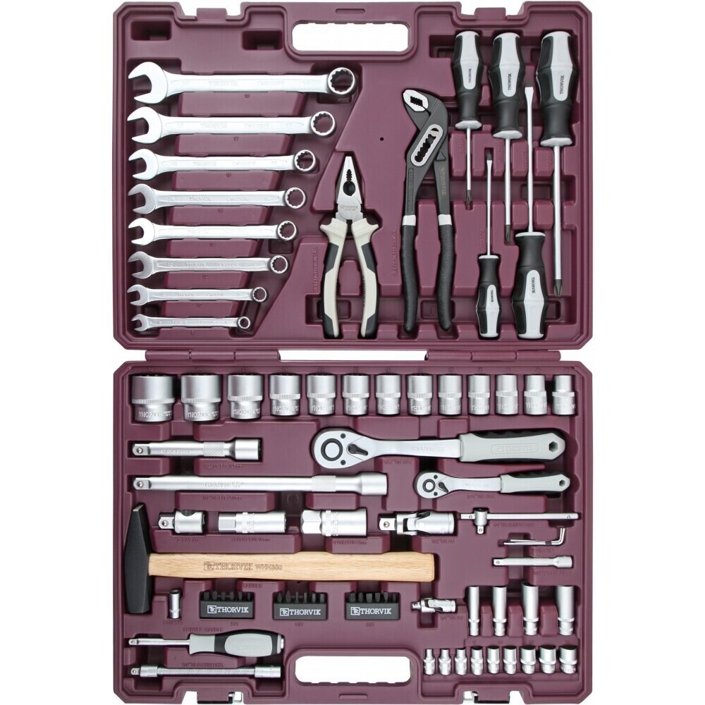 original-6093.jpg Набор инструментов универсальный Thorvik (TS077) (77 шт.) — изображение 1