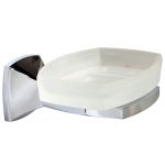 Мыльница для ванной WasserKraft Wern K-2500 с держателем стекло/металл хром (K-2529)