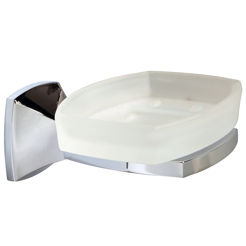 original-6134.jpg Мыльница для ванной WasserKraft Wern K-2500 с держателем стекло/металл хром (K-2529) — изображение 1