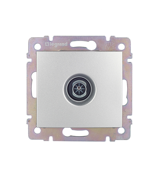 original-6172.jpg Розетка телевизионная Legrand Valena встраиваемая алюминий (694345) — изображение 1