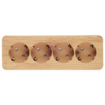 Розетка Systeme Electric Blanca накладная ясень со шторками (BLNRA011415)