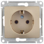Розетка Systeme Electric Glossa встраиваемая титан (GSL000443)