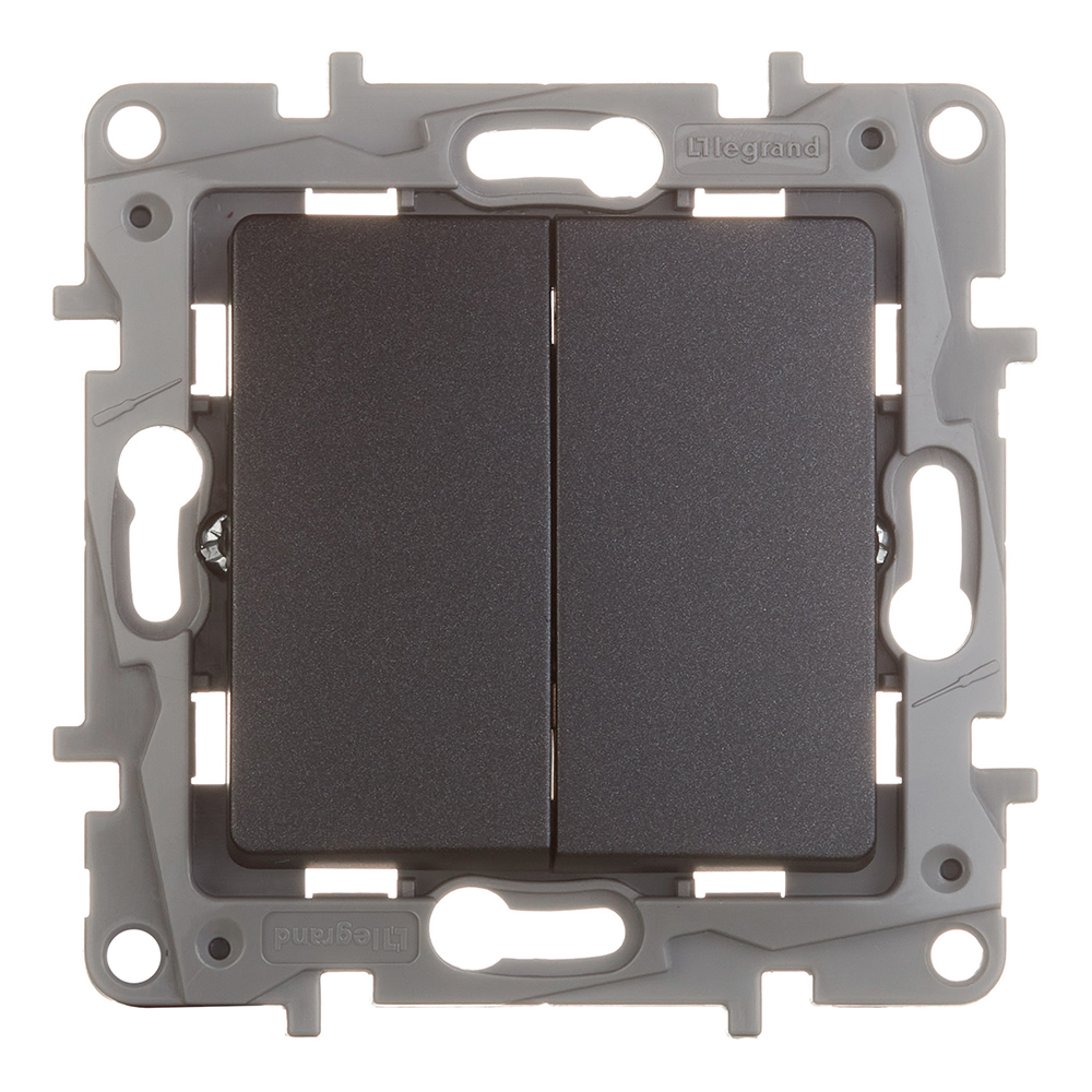 original-6458.jpg Выключатель Legrand Etika двухклавишный встраиваемый антрацит (672602) — изображение 1