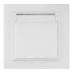 Розетка EKF Минск встраиваемая белая со шторками с крышкой (ERR16-029-100-44)