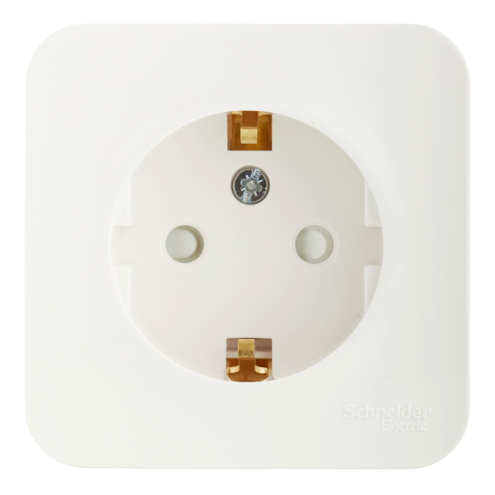 original-6503.jpg Розетка Systeme Electric Blanca накладная молочная со шторками (BLNRA011112) — изображение 1