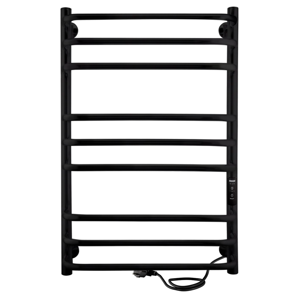 original-6527.jpg Полотенцесушитель электрический Indigo Brace Lux 800х532 мм 230 Вт с терморегулятором черный муар — изображение 1