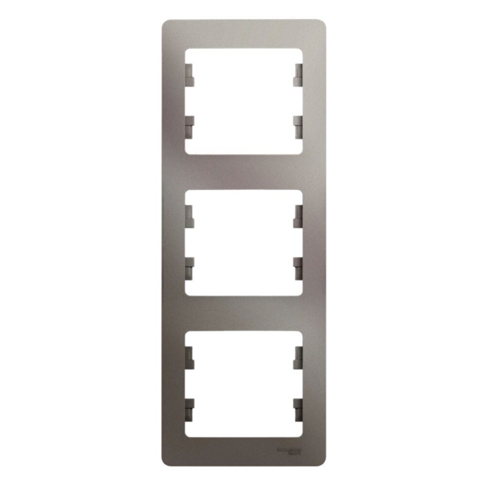 original-6555.jpg Рамка Systeme Electric Glossa трехместная платина (GSL001207) — изображение 1