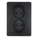 Розетка Systeme Electric Blanca встраиваемая антрацит (BLNRS000026)