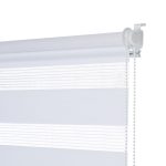 Рулонная штора день-ночь 140х180 см Decofest Бейс белая