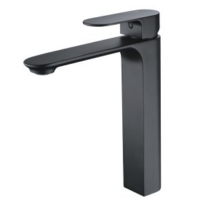 Смеситель для раковины высокий WasserKraft Elbe черный однорычажный (7403H)