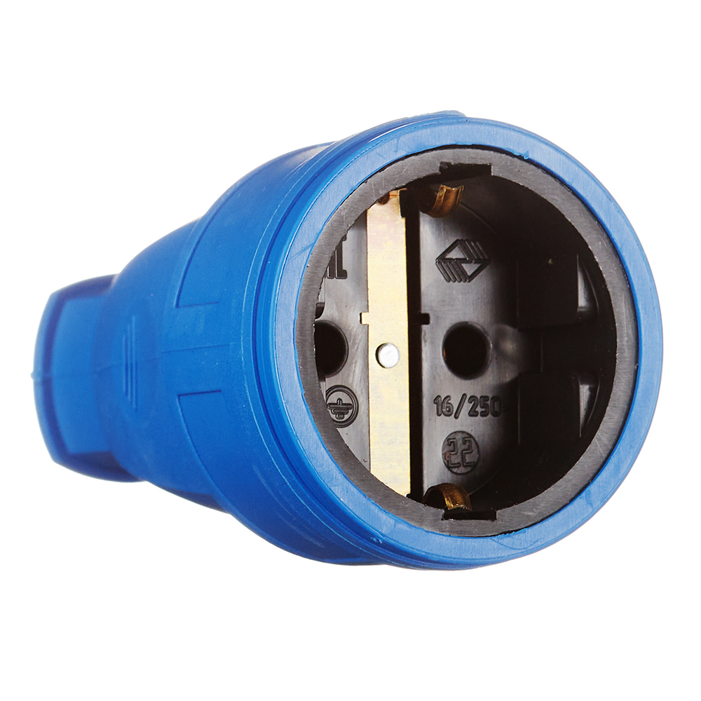 original-6833.jpg Розетка штепсельная Svet одинарная с заземлением IP20 синяя — изображение 1