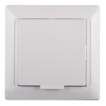 Розетка Svet встраиваемая белая со шторками с крышкой (SV1001-0014)
