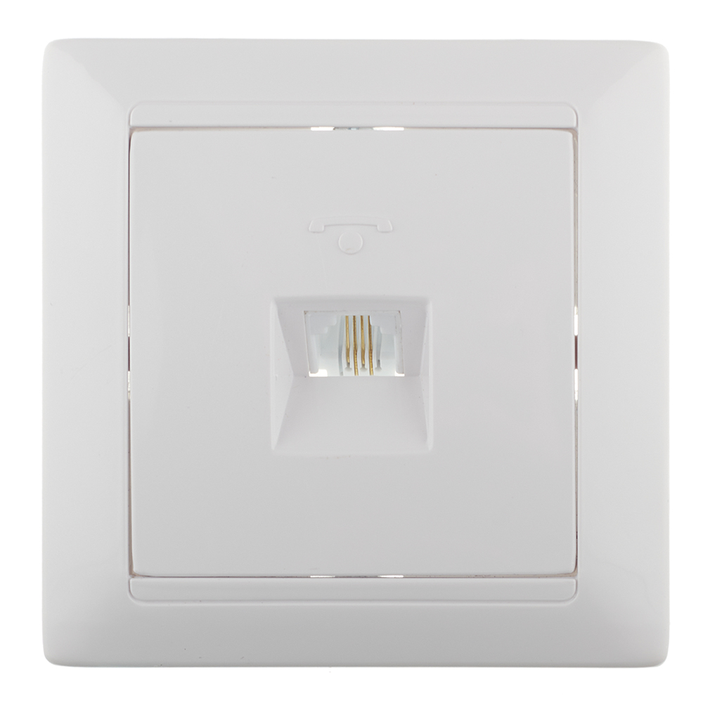 original-6927.jpg Розетка телефонная Svet встраиваемая белая RJ11 (SV1001-0040) — изображение 1