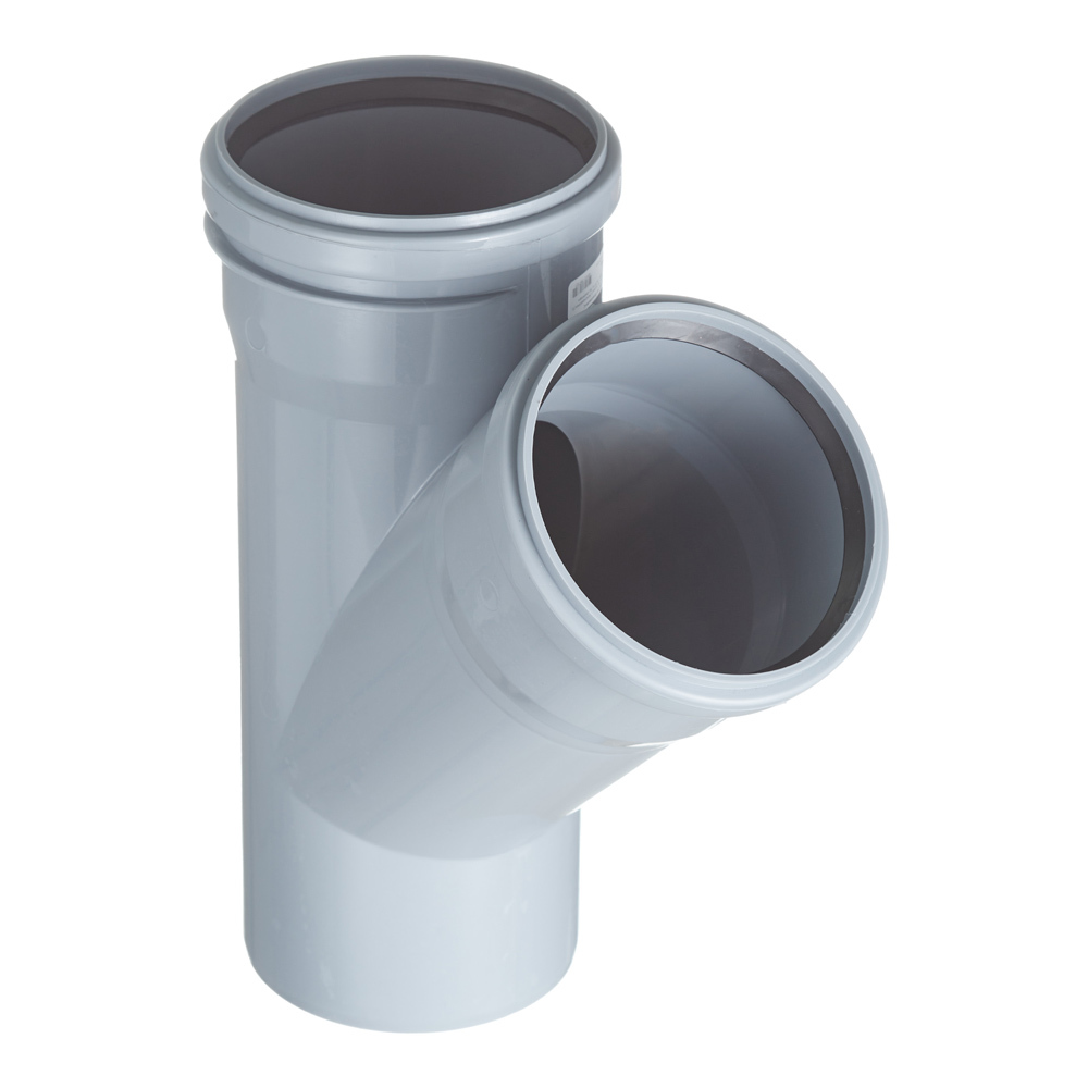 original-7027.jpg Тройник Valfex d110 мм 45° пластиковый для внутренней канализации (22110110) — изображение 1