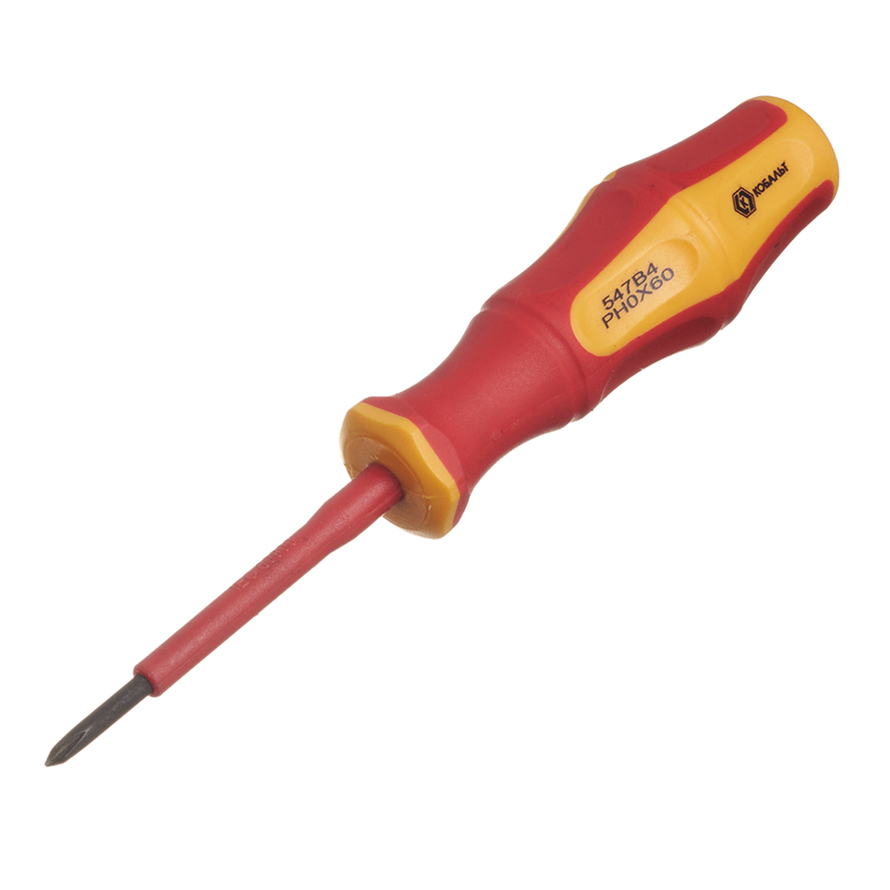 original-7031.jpg Отвертка диэлектрическая крестовая 60 мм 1000 В Кобальт (646-485) PH0 — изображение 1