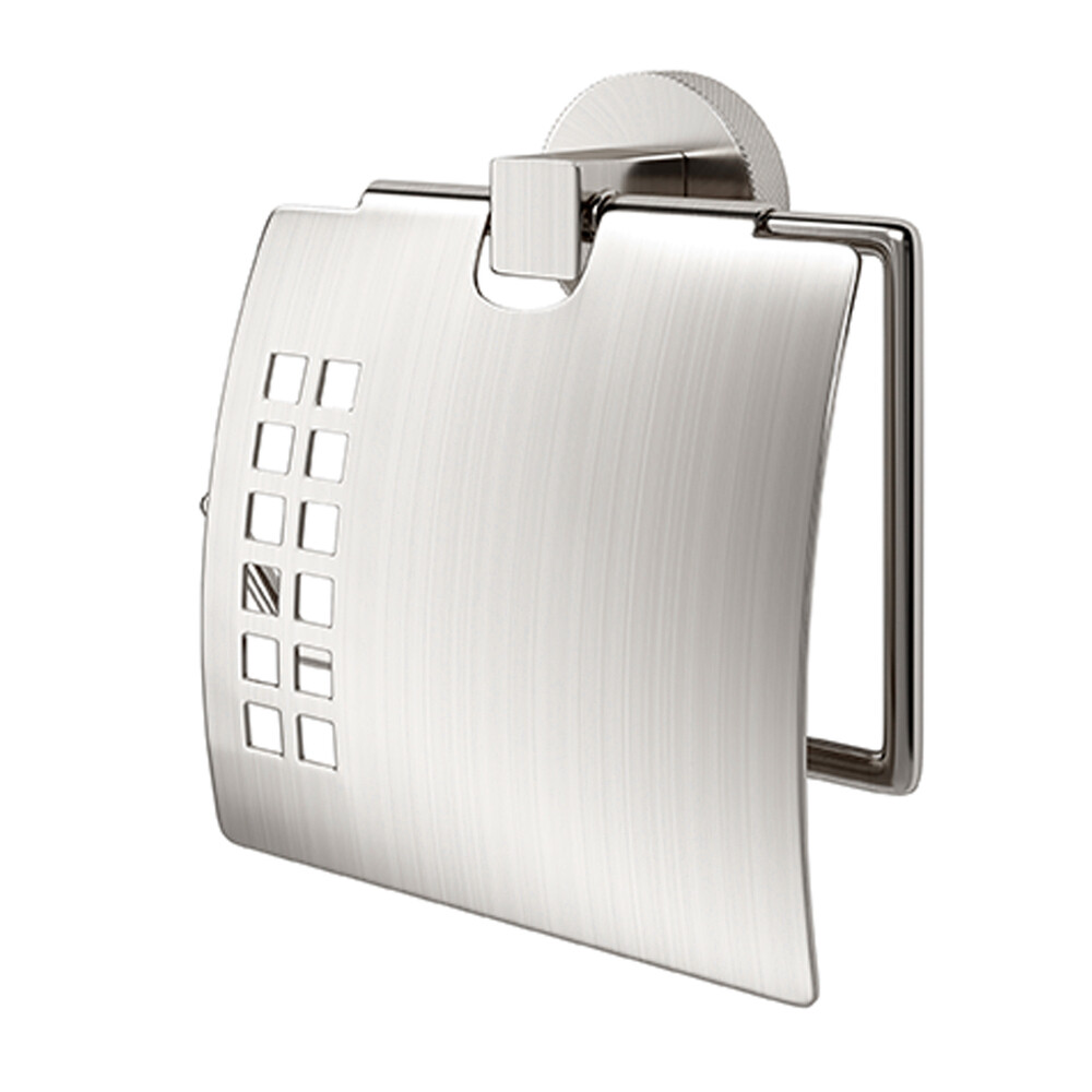 original-7063.jpg Держатель для туалетной бумаги WasserKraft с крышкой металл никель (K-64425) — изображение 1