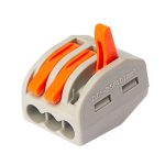 Клемма на 3 провода КМ 222-413 0,08-(2,5)4 кв.мм с рычажками без пасты (5 шт.) (ЦБ-00021624)