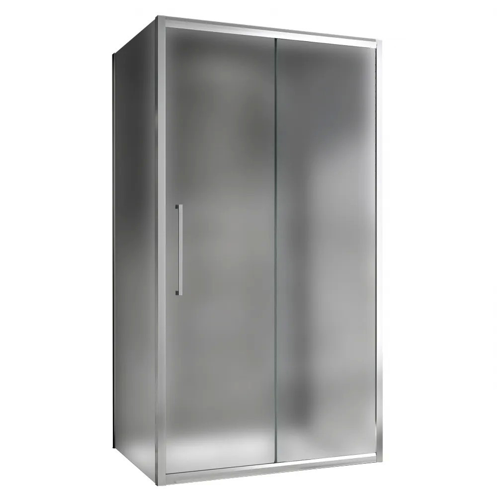 original-7128.jpg Душевой уголок Abber Schwarzer Diamant хром 100х50х195 см прямоугольник стекло матовое 6 мм (AG30100MH-S50M-S50M) — изображение 1