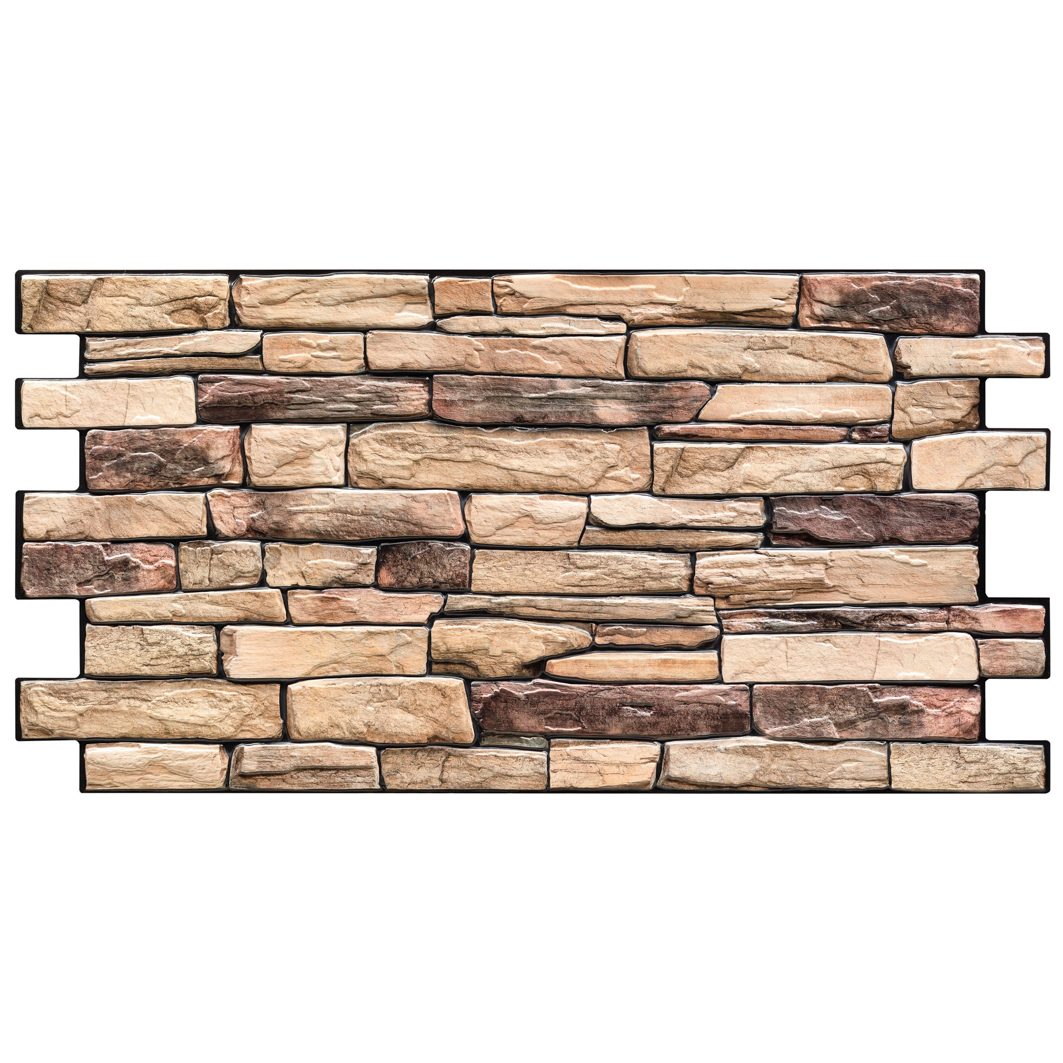 original-7131.jpg Панель ПВХ 982х498х3 мм цифровая печать Grace светло-коричневый камень 0,49 кв.м — изображение 1