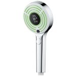 Лейка для душа ARGOtech Digit d120 мм 3 режима без шланга пластик хром/белая (AGD 20.1313S B)