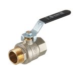 Кран шаровой латунный Stout SVB 1 ВР(г) х 1 НР(ш) полнопроходной ручка прямой (SVB-0003-200025)